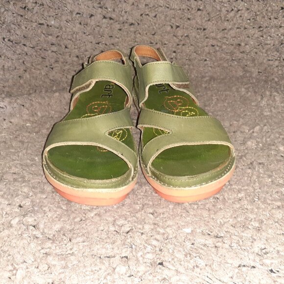 ART COMPANY-1105-I Like Memphis-Khaki Green/Orange Wedge-Size 37-Excellent - Picture 3 of 7